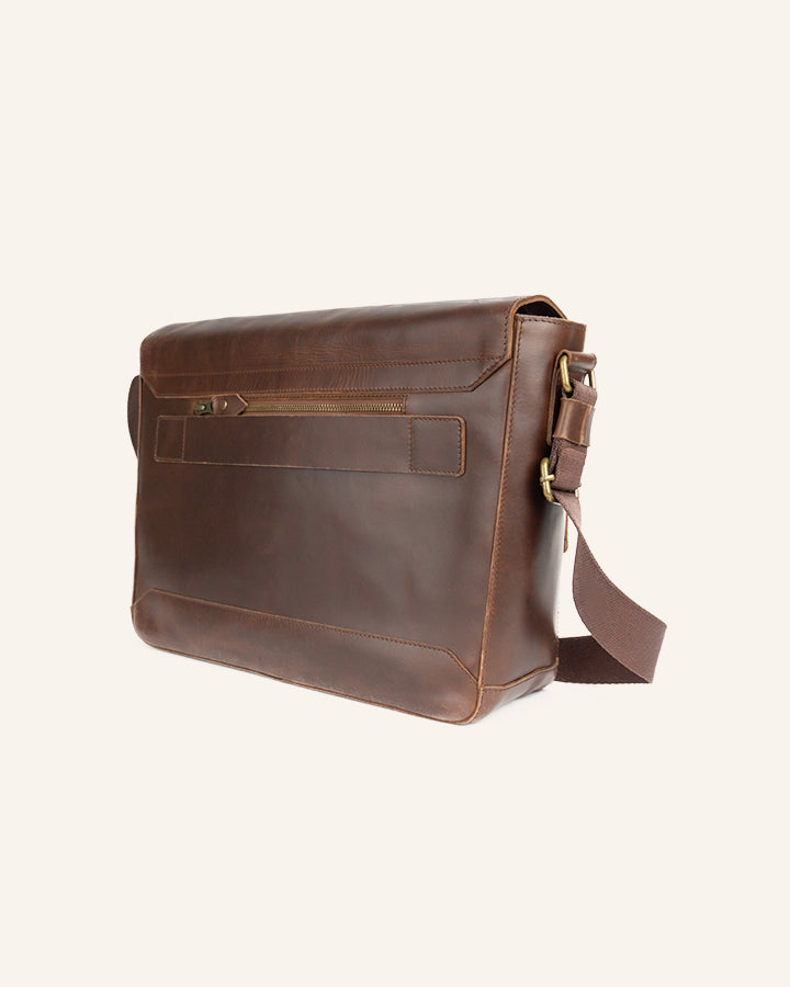 Leder Messenger Bag Times