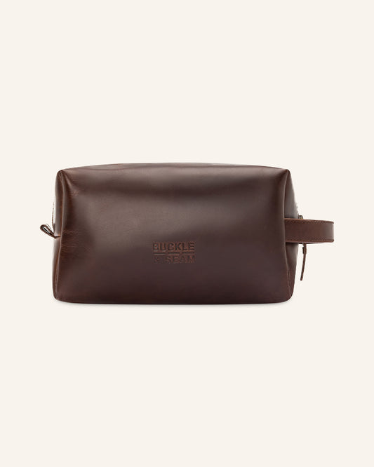 Leather washbag Everest