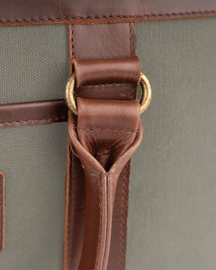 Leather Canvas Business Briefcase Venture