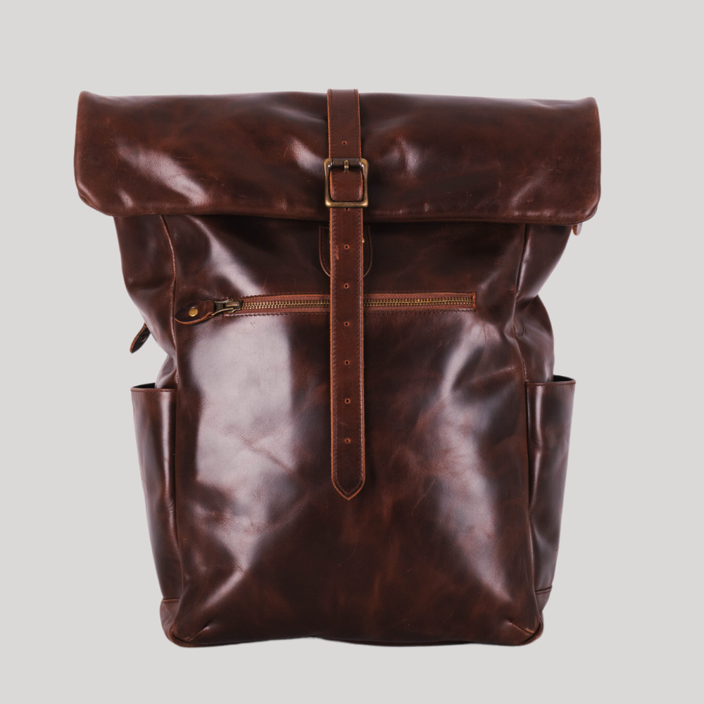 Leather Rolltop Backpack Nomad