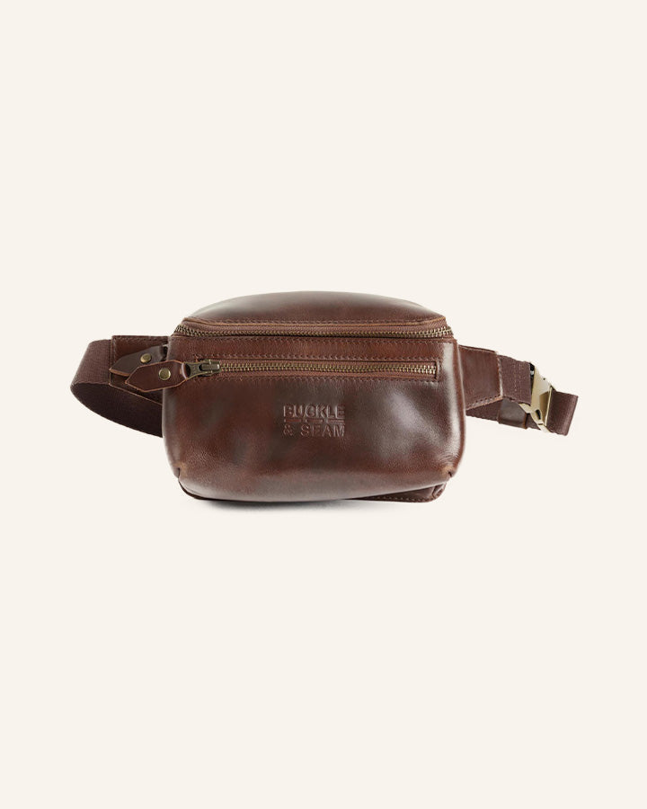 Leather Waist Bag Dash Brown