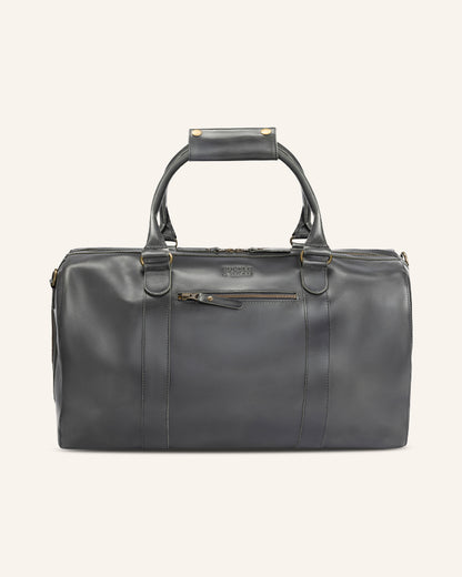 Leather Weekender Willow Anthracite | Yellow
