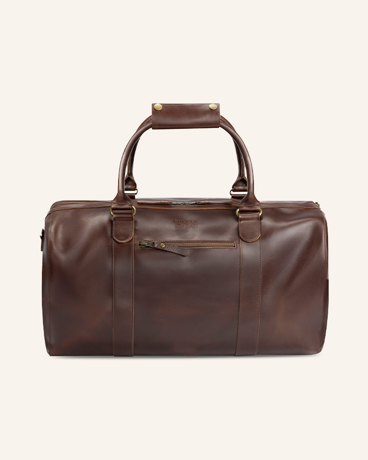 Leder Weekender Willow Braun | Tropisch