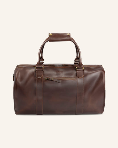 Leder Weekender Willow Braun | Tropisch