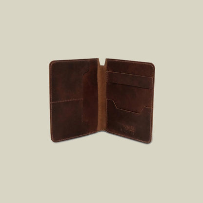 Leather Passport Holder Concorde Brown