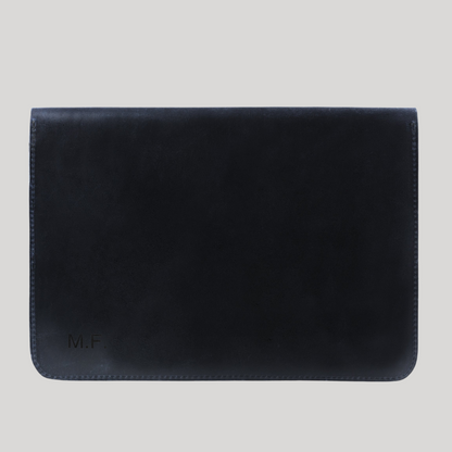 Leder Laptop Sleeve Terra Schwarzblau | 13 Zoll