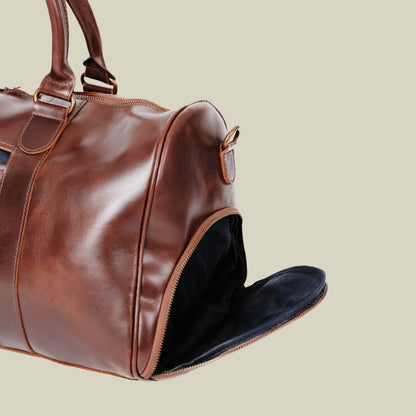 Leather Weekender Collin Brown | Blue