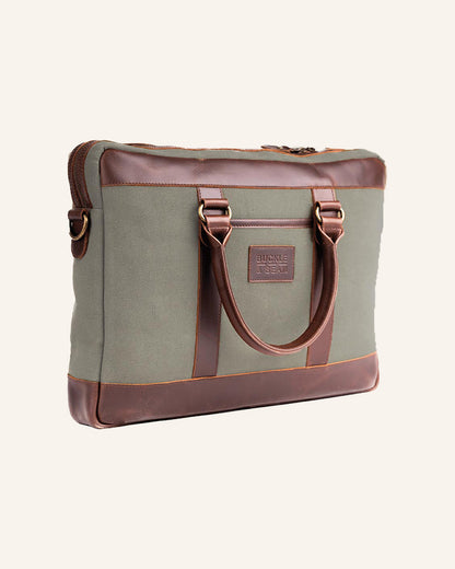 Leather Canvas Business Briefcase Venture