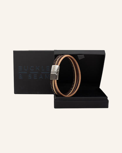 Leather Bracelet Manu brown