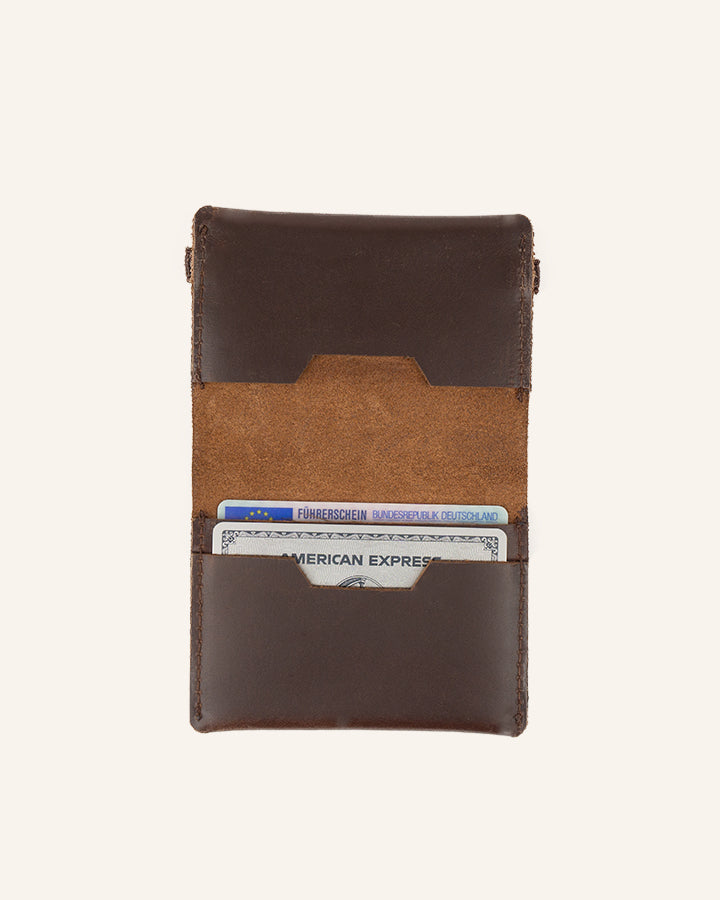 Leder Kartenetui Finley Braun