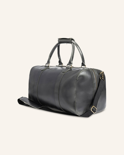 Leather Weekender Willow Anthracite | Yellow