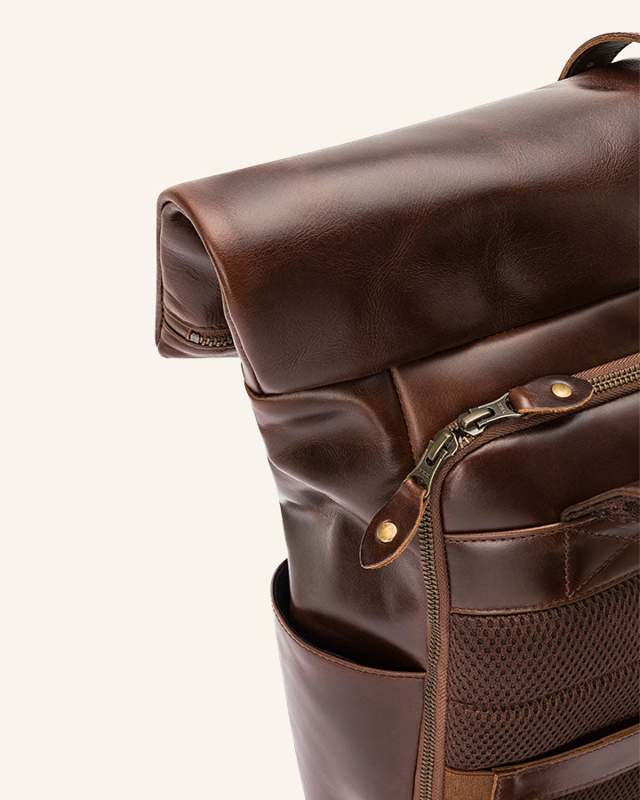 Leder Rolltop Rucksack Nomad - Charakter Sale