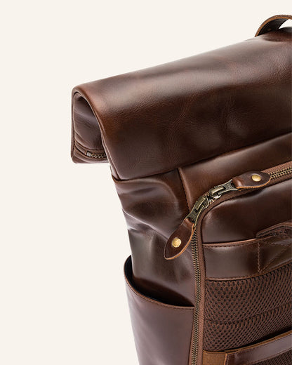Leder Rolltop Rucksack Nomad - Charakter Sale