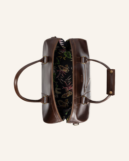 Leder Weekender Willow Braun | Tropisch