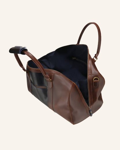 Leather Weekender Willow Mixmatch | Blue