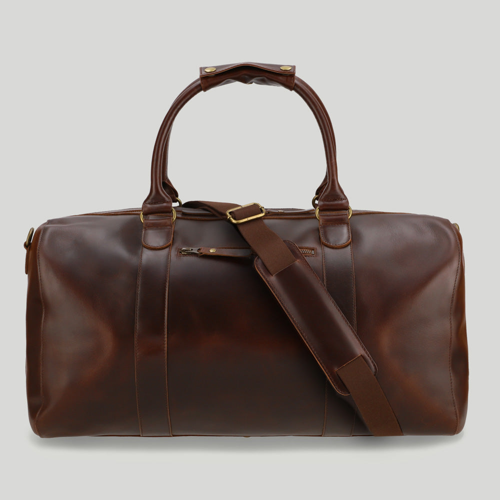 Leather Weekender Willow Buckle and Seam