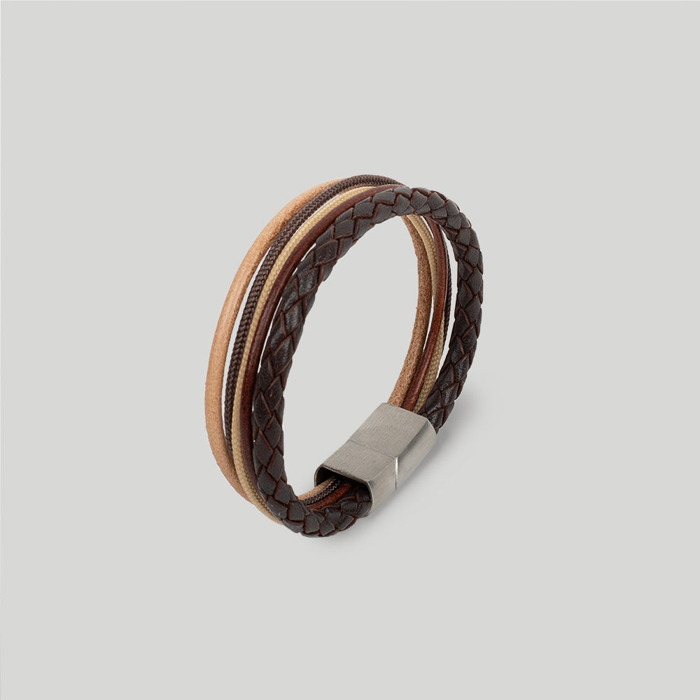 Leather Bracelet Manu brown