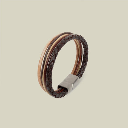 Leather Bracelet Manu brown