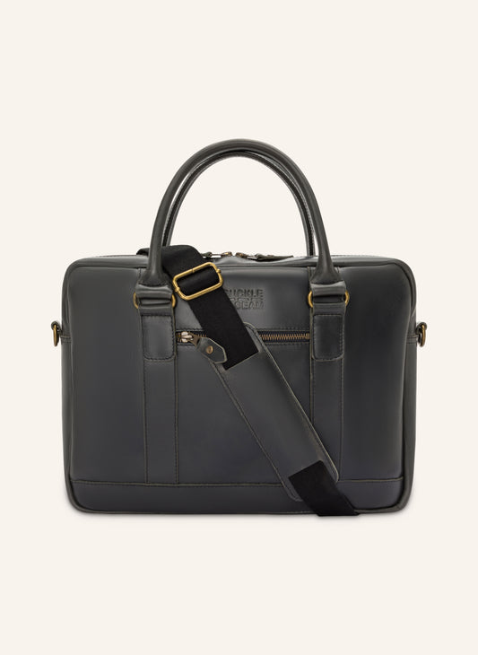 Business Briefcase Everett Anthracite | Yellow