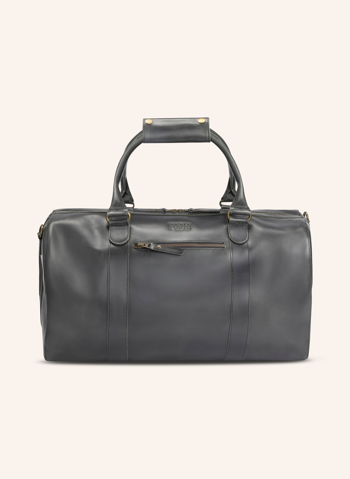 Leather Weekender Willow Anthracite | Yellow