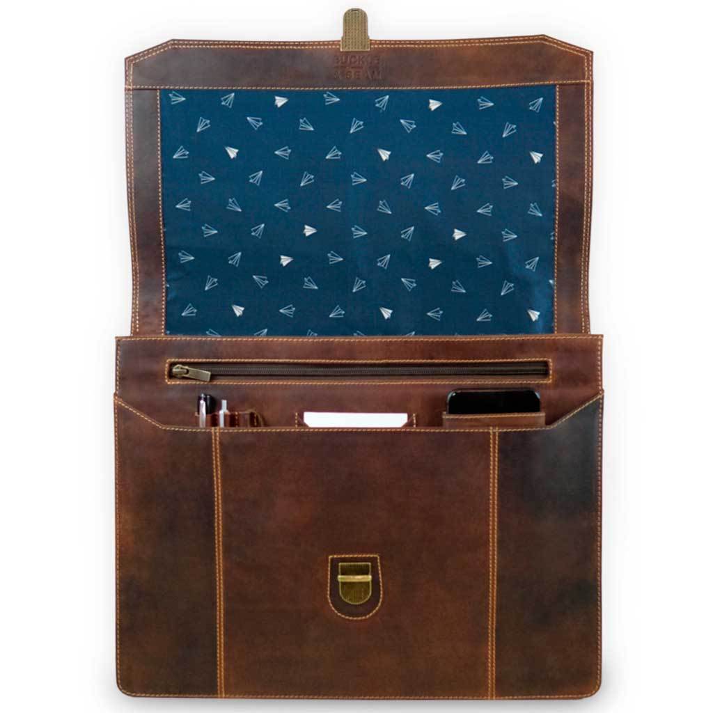 Leather Briefcase Sierra