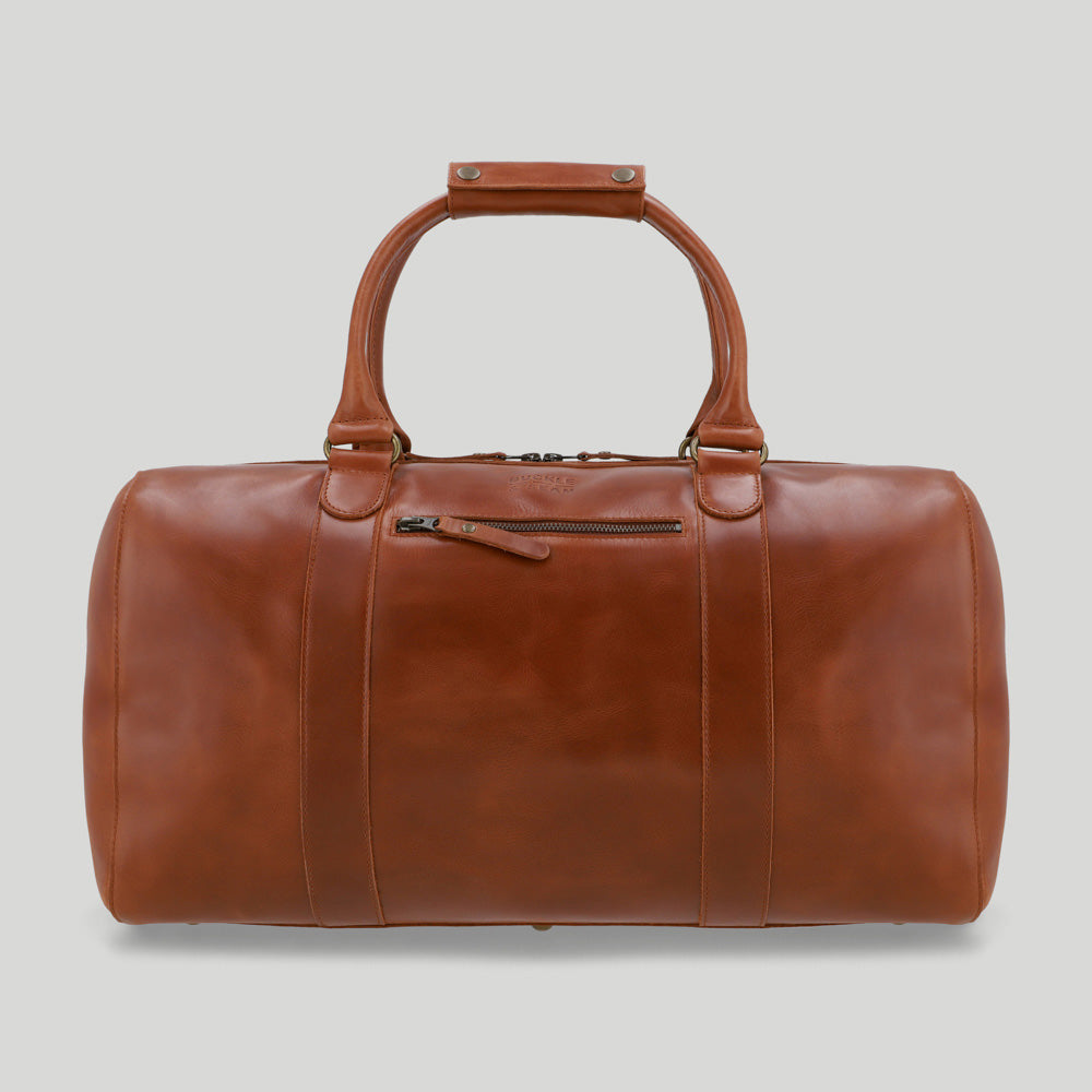 Leather Weekender Willow Buckle and Seam