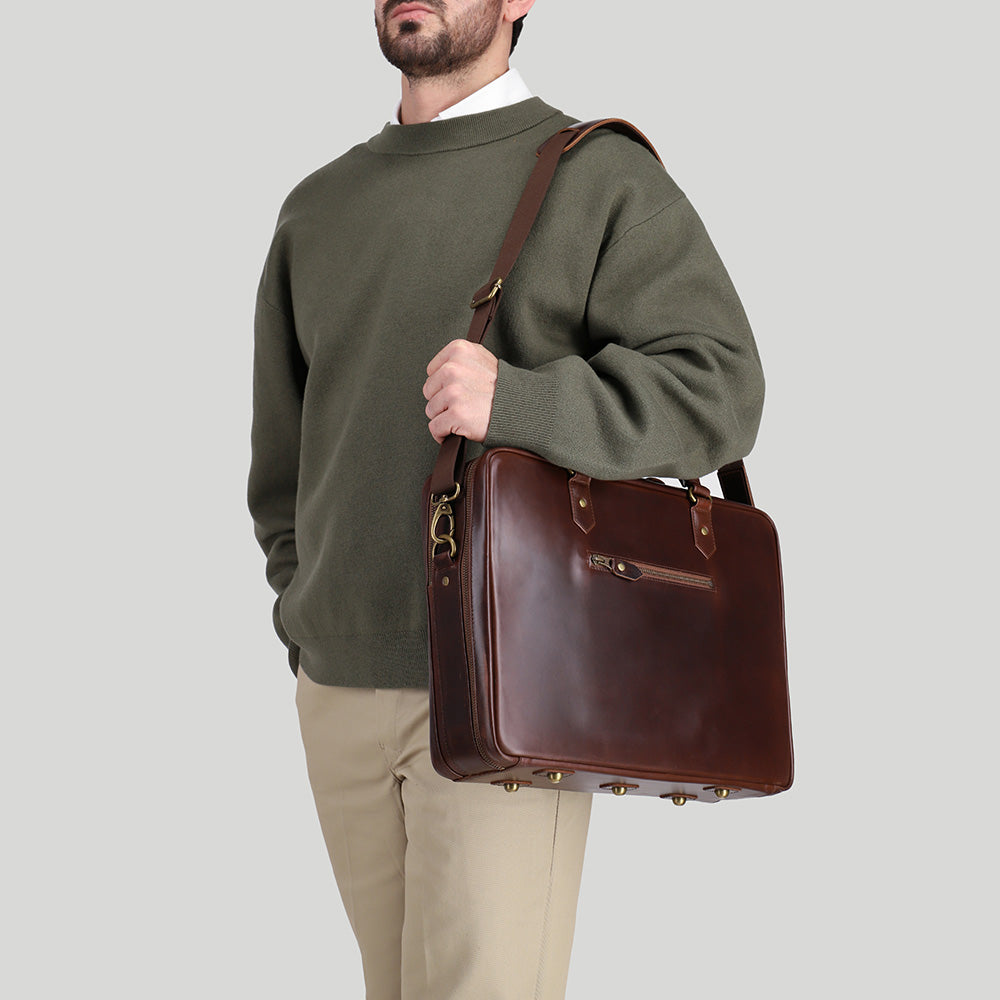 Leather XL Briefcase Albert