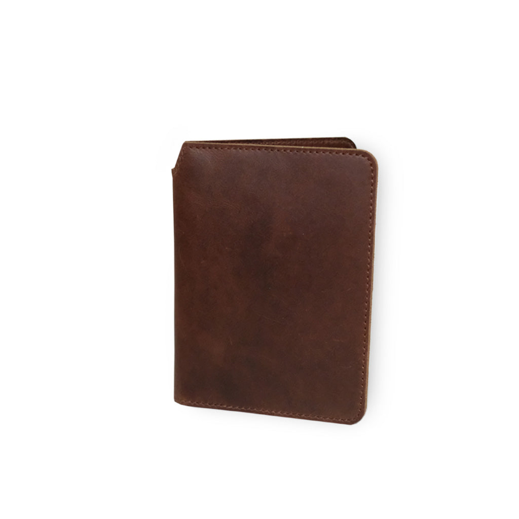 Leather Passport Holder Concorde Brown