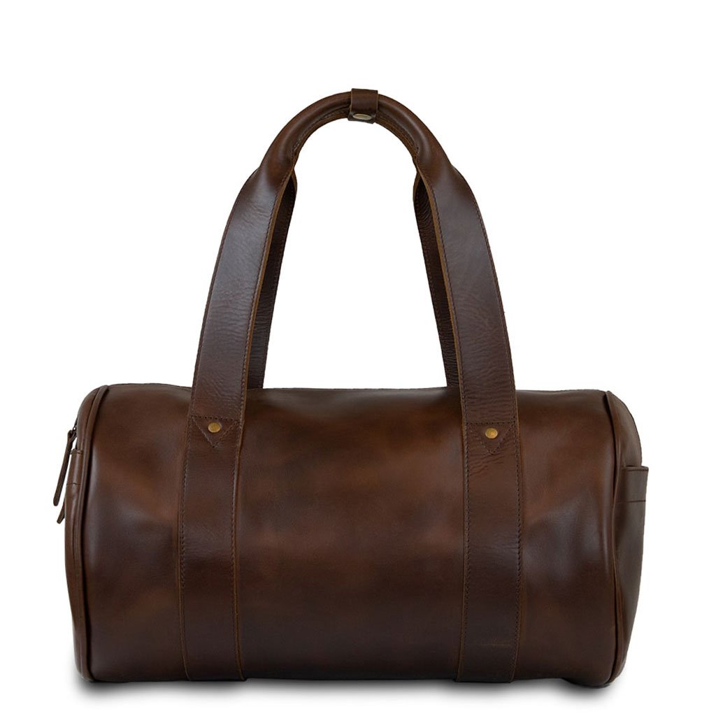 Camel leather duffle bag shops