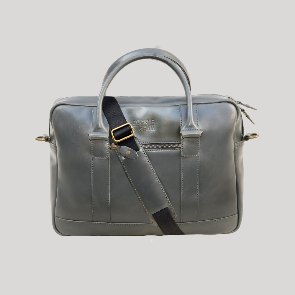 Business Briefcase Everett Anthracite | Yellow