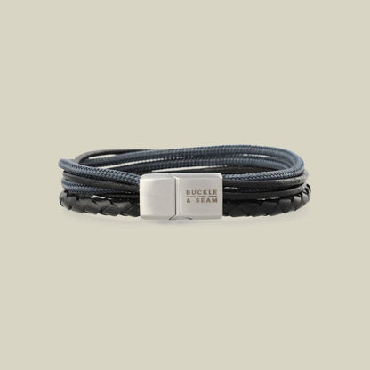 Leather Bracelet Manu blue