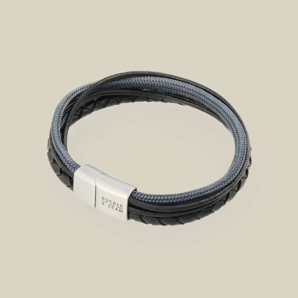 Leather Bracelet Manu blue